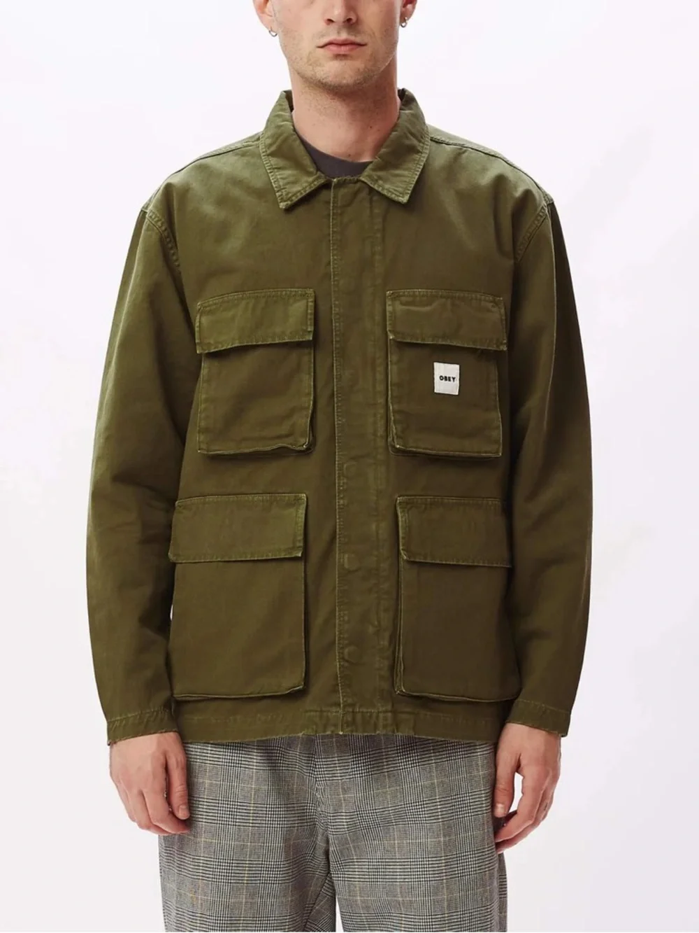 OBEY Peace BDU Jacket - Army Green Military Chore Utility XXL
